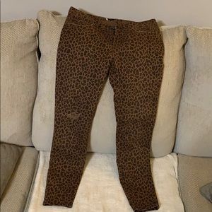 Kut Leopard Print distressed jeans